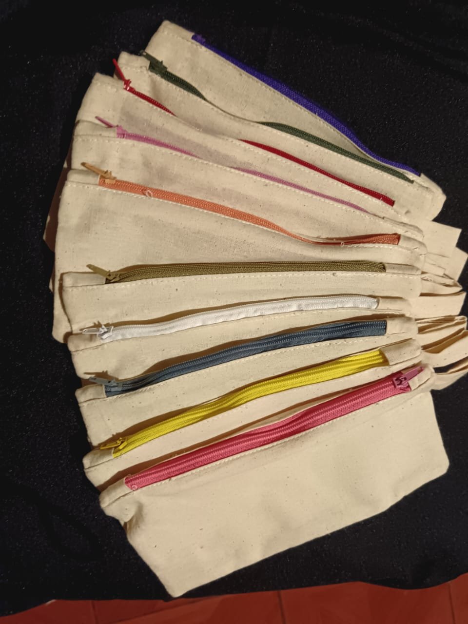 Estuche escolar algodón personalizable 20x10 cm